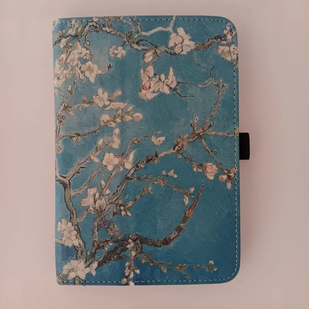 New Kindle Paperwhite Cover Apricot Blossom Blue Soft Foldable Stand COCFOOKIW